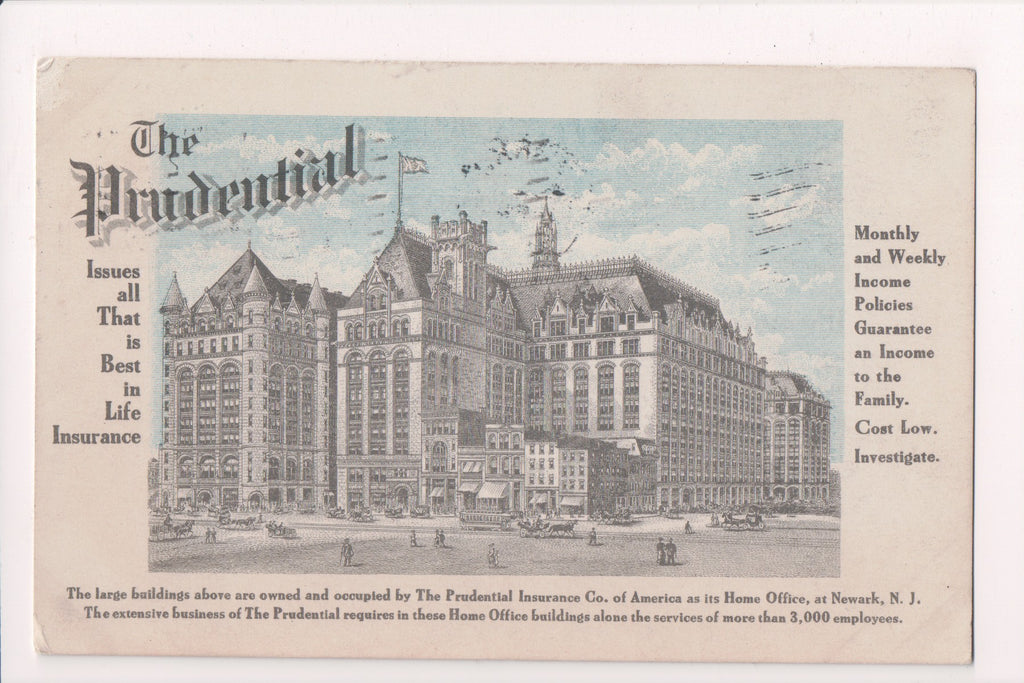 NJ, NEWARK - Prudential business post card - B10018