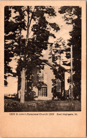 VT, EAST HIGHGATE - St Johns Episcopal Church postcard - B11006
