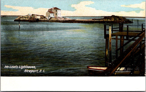RI, NEWPORT - Ida Lewis Lighthouse, Light House and area postcard - B11007