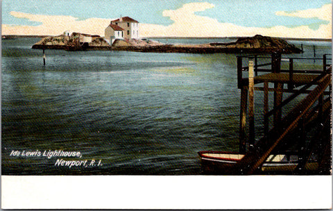 RI, Newport - Ida Lewis Lighthouse, Light House and area postcard - B11007