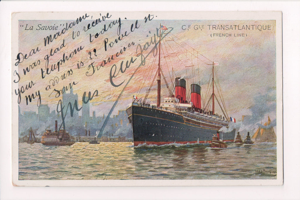 Ship Postcard - LA SAVOIE - (CARD SOLD, only digital copy avail) B11204