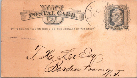 VT, Sutherland Falls - SUTHERLAND FALLS MARBLE CO - 1879 Postal Card - B17073