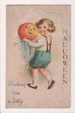 Halloween - Boy, pumpkin head (original SOLD) B17130
