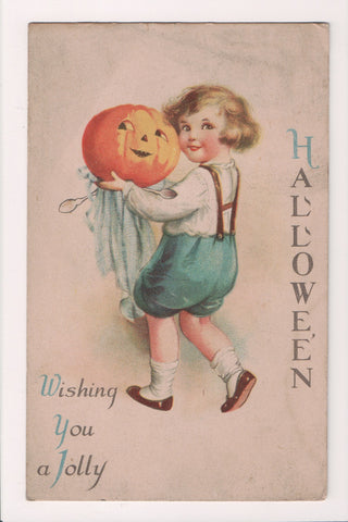 Halloween - Boy, pumpkin head (original SOLD) B17130