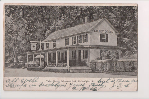 PA, Philadelphia - Fairmount Park - Valley Green postcard - B17294