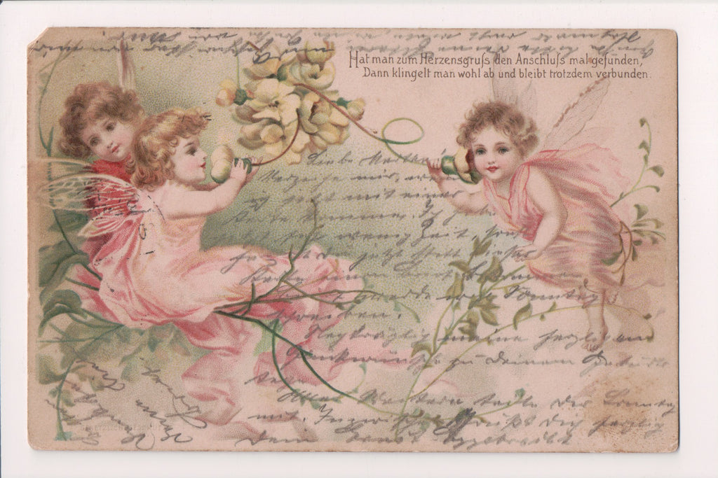 Fantasy - Fairies - OLD 1901 Clapsaddle from Germany (original SOLD) B18005