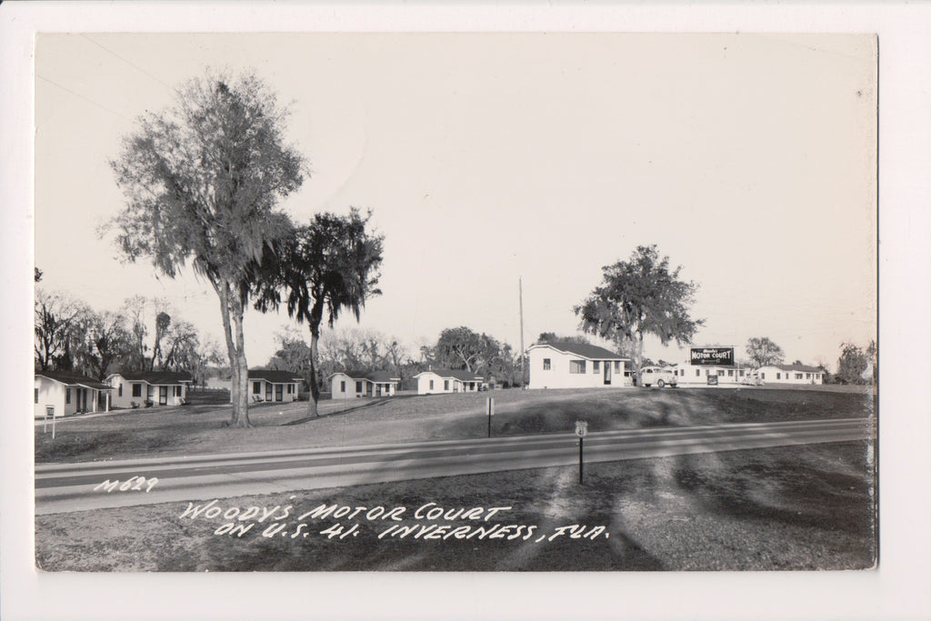 FL, INVERNESS - Woodys Motor Court on US 41 - 1951 RPPC - B18011