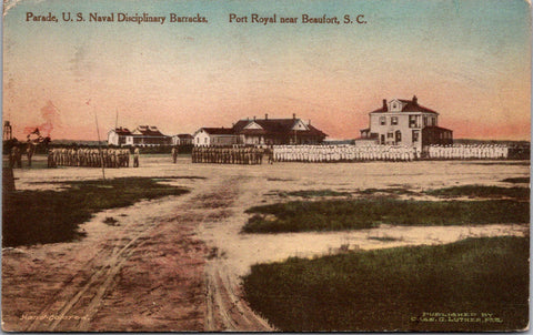 SC, Port Royal - US Naval Disciplinary Barracks, Parade postcard - B18027