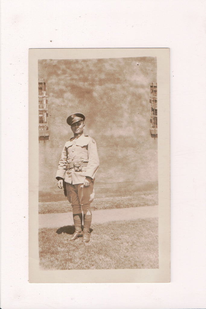 Military - Army Man in uniform posing - 2.75 x 4.5 photo - BP0049