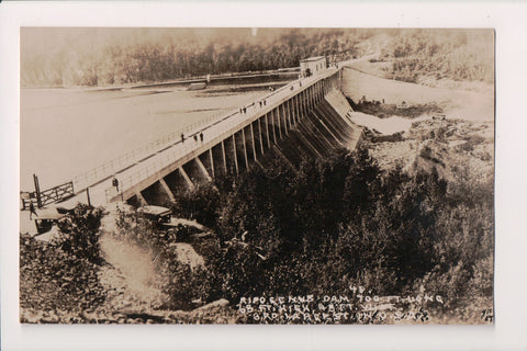 ME, Millinoket - Ripogenus Dam w/stats - RPPC - BP0065