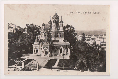 Foreign postcard - NICE, France - Russe L'Eglise (Russian Church) RPPC - BR0017