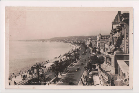 Foreign postcard - NICE, France - Bird Eye view - CAP RPPC - BR0019