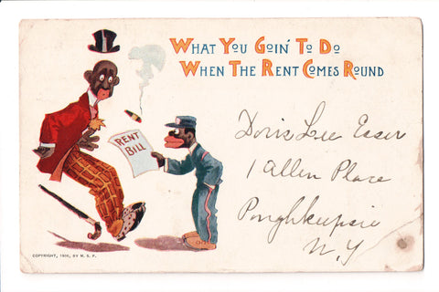 Black Americana - Vintage African American postcard (original SOLD) - 801024