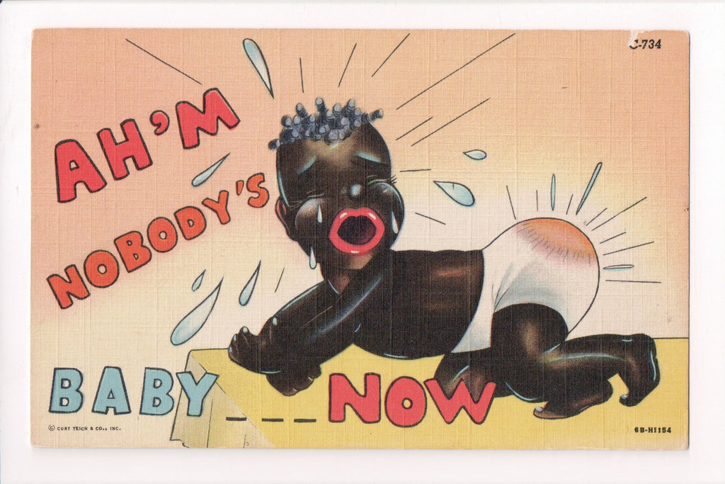 Black Americana - Ah m nobodys baby now - Comic postcard - C17720