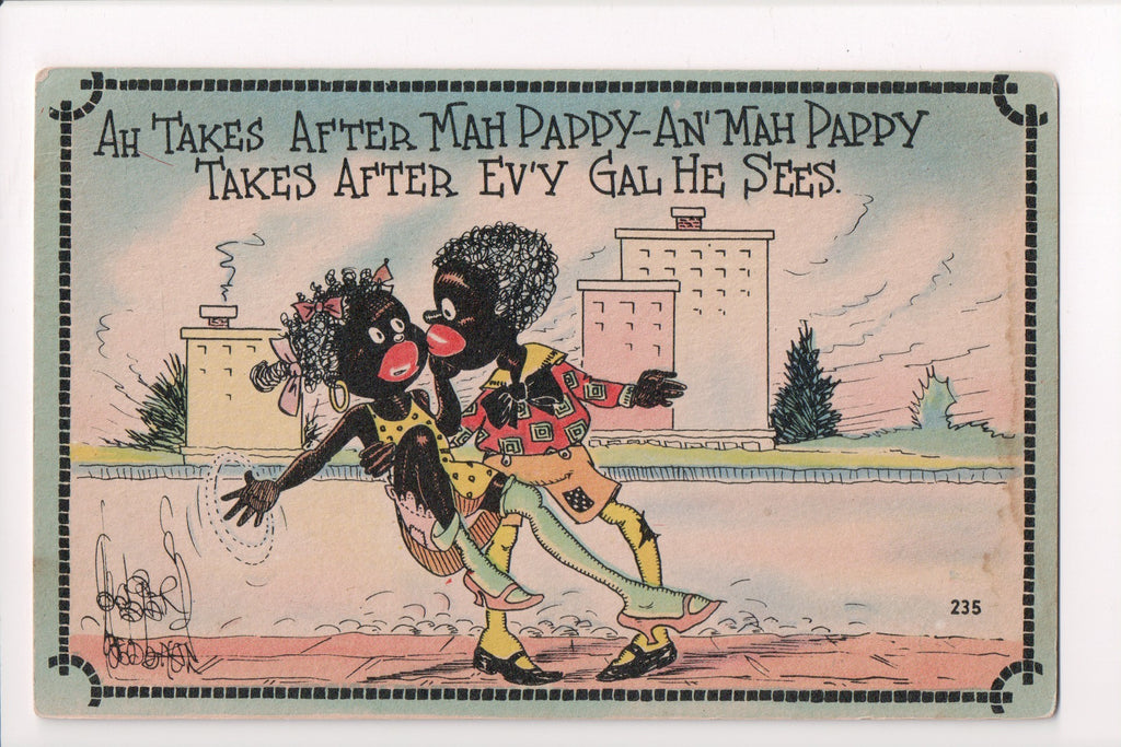 Black Americana - Vintage African American postcard (original SOLD) - C17936