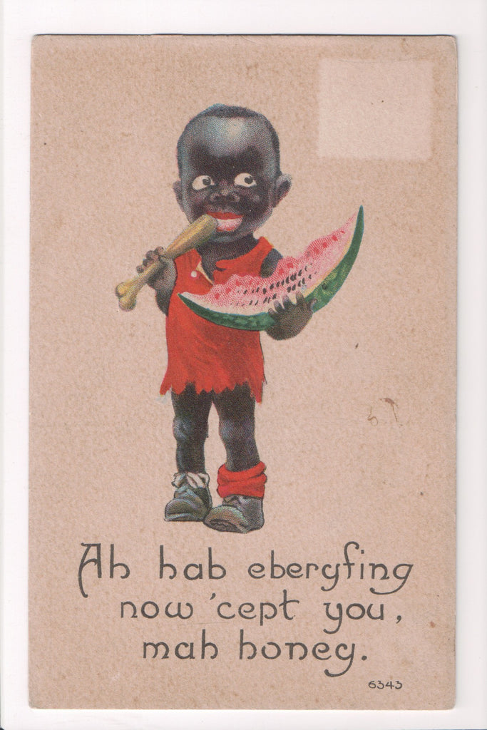 Black Americana - Vintage African American postcard (original SOLD) - E09113