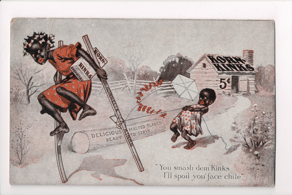Black Americana - Vintage African American postcard (original SOLD) - E09124