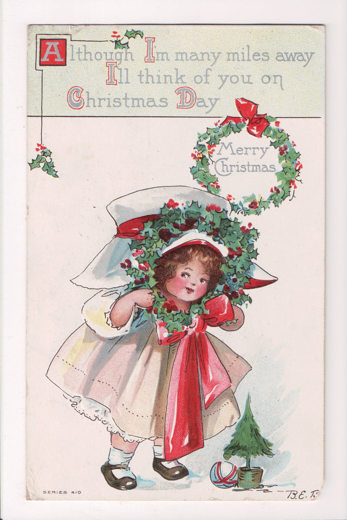 Xmas - Merry Christmas - Series 410 - B E B artist signed - C04076