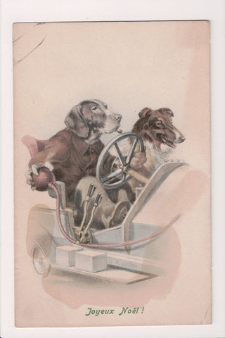 Xmas postcard - Christmas - Anthropomorphic Dogs - C06251