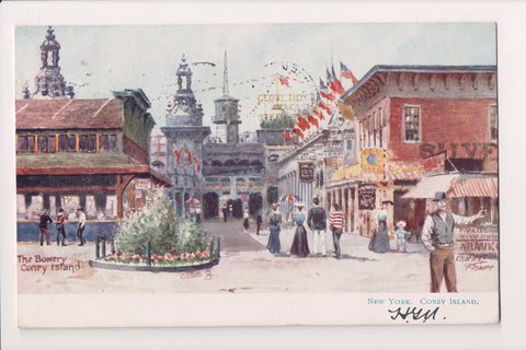 NY, CONEY ISLAND - The Bowery - Tuck postcard - C06343