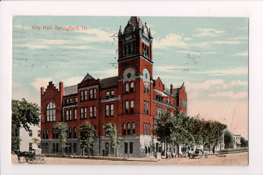 IL, SPRINGFIELD - CITY HALL - @1913 postcard - C08008