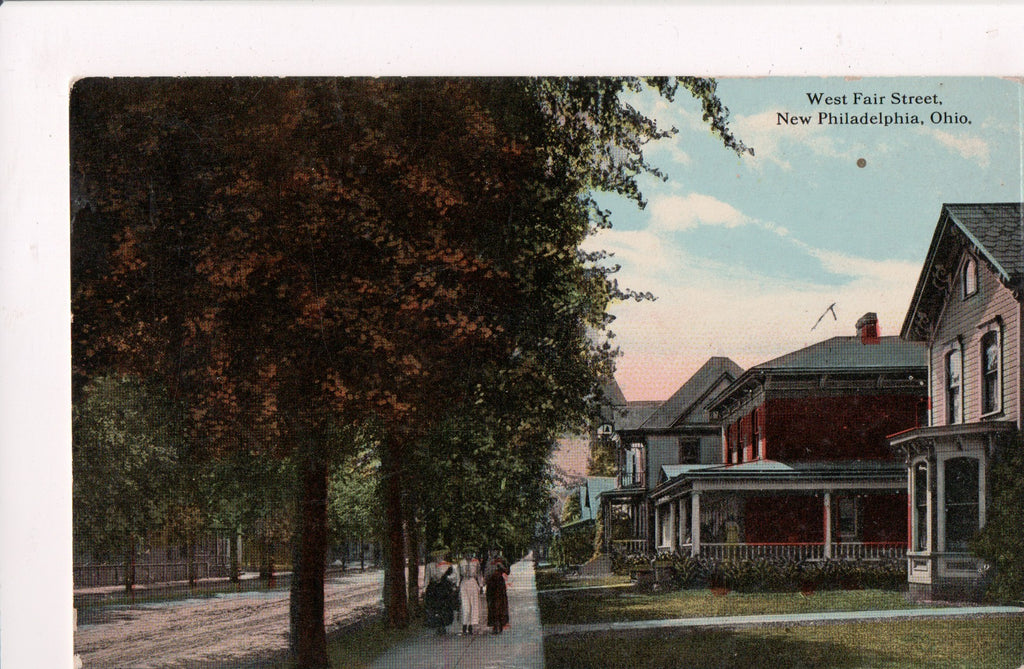 OH, New Philadelphia - WEST FAIR ST - @1913 postcard - C08087