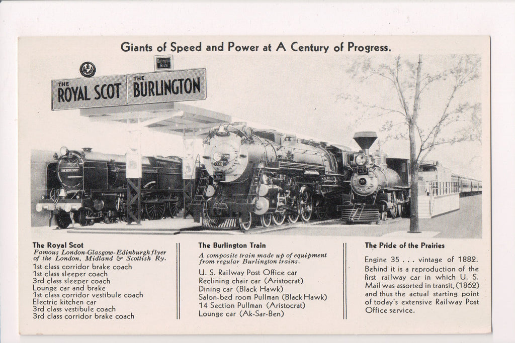 Train - Railroad Engines - Royal Scot / Burlington / Pride of the Prairies - C08252