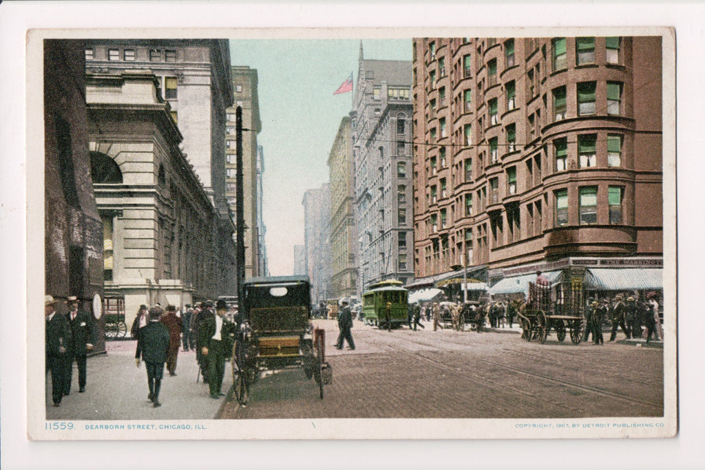 IL, Chicago - DEARBORN ST, the WARRINGTON? - postcard - C08286