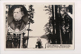 MN, LAKE ITASCA- Henry Rowe Schoolcraft pix - 1936 RPPC - C08463