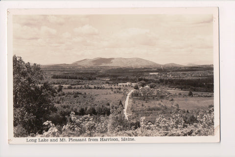 ME, Harrison - view from, of Long Lake, Mt Pleasant - RPPC - C08614