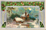 New Year - Happy Bright New Year - Clapsaddle? postcard - C08677