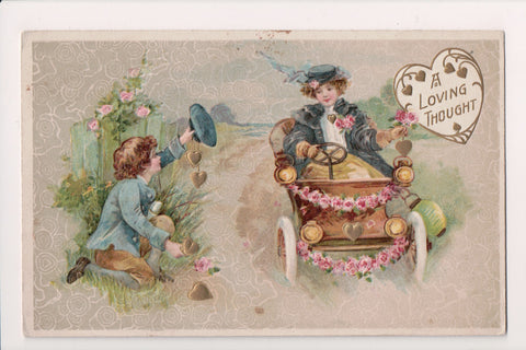 Valentine postcard - A Loving Thought - Winsch Back - C08751