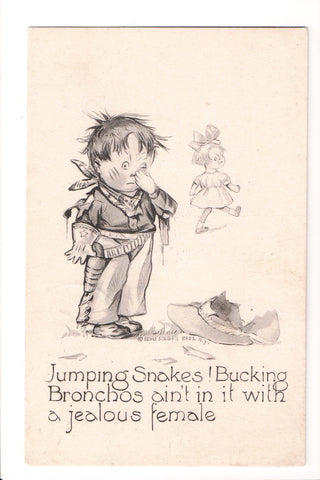 Valentine postcard - Jumping Snakes - Schlesinger - C08752