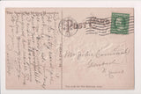 Valentine postcard - To my Valentine - Angel, boat w/roses - C17152