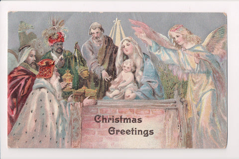 Xmas - baby Jesus, Mary, Joseph, 3 wise men and an angel - C17161