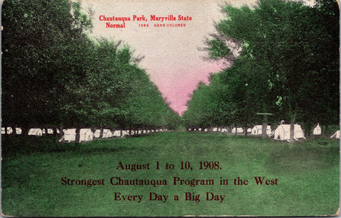 MO, Maryville - Chautauqua Park - Maryville State Normal, tents - C17429