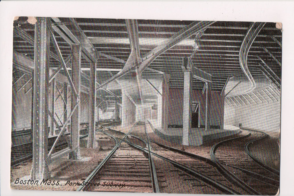 MA, BOSTON - Park Street Subway - underground view @1908 - C17441