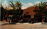 NE, Columbus - New City Hall, Fire Station, fire engines postcard - C1758