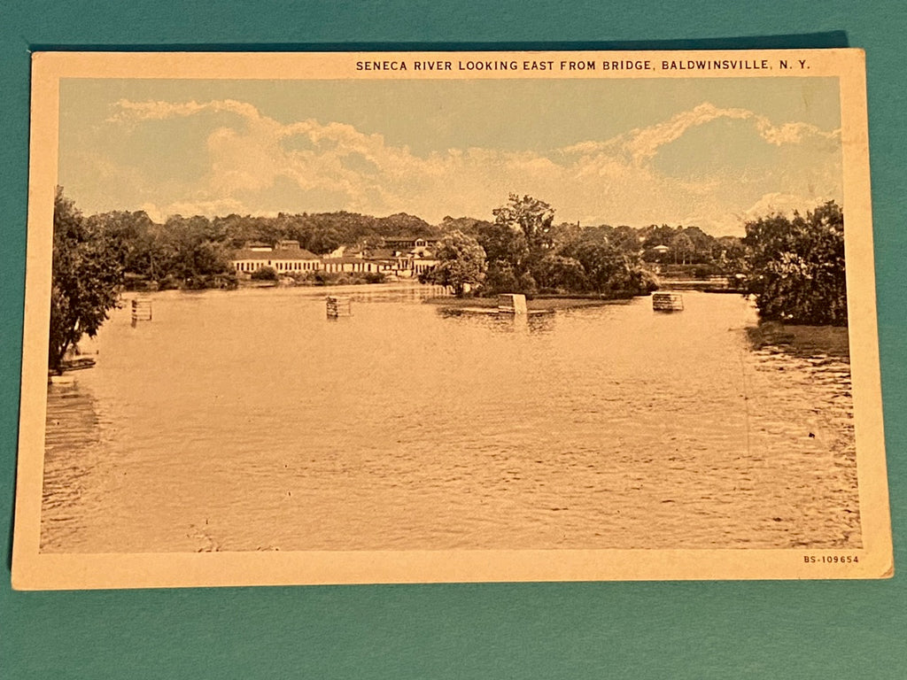 NY, BALDWINSVILLE - Seneca River, east from bridge (original SOLD) C17608