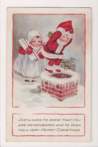 Xmas postcard - Christmas - Whitney Made - kewpies - C17618
