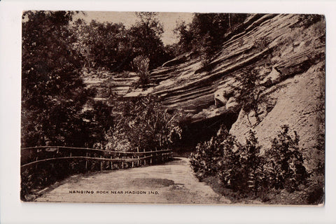 IN, Madison - Hanging Rock, road etc - 1909 postcard - C17637