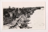 CA, LOS ANGELES - Flood, men, damage, RPPC postcard - C17757