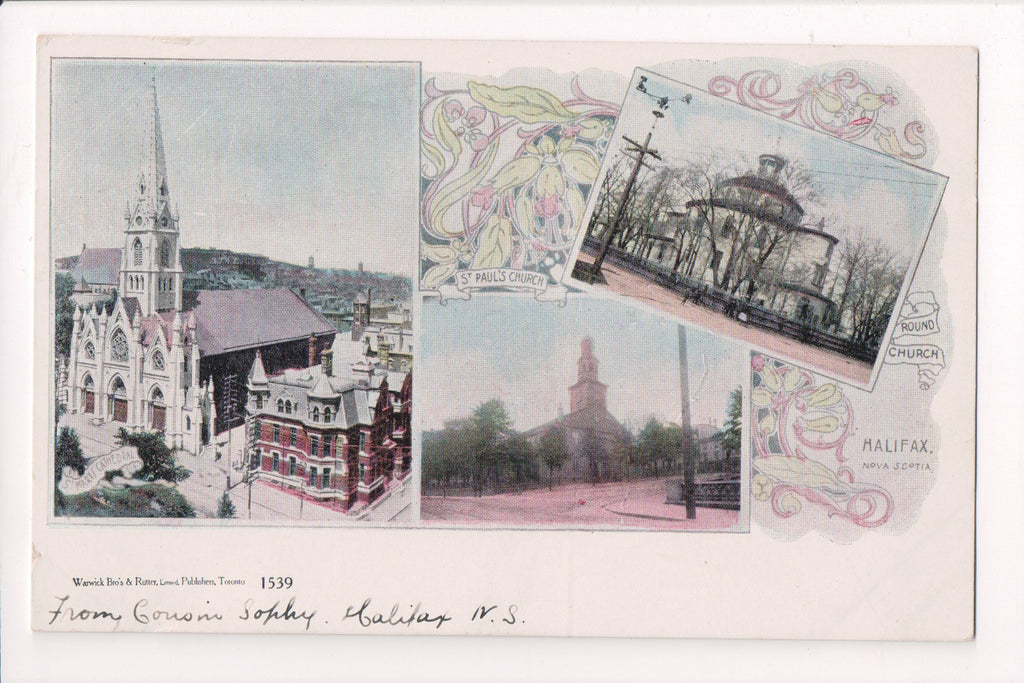 Canada - HALIFAX, NS - 3 churches (original SOLD) w00103