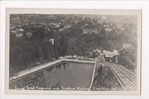 Canada - HAMILTON, ON - James St Reservoir, Incline Railway RPPC - G06016