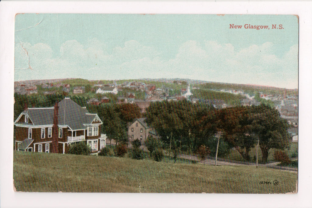 Canada - NEW GLASGOW, NS - Bird Eye view - @1919 postcard - 400046