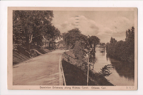 Canada - OTTAWA, ON - Dominion Driveway along Rideau Canal @1912 - w01912