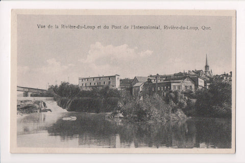 Canada - Riviere du Loup, QC - view of the town and bridge postcard - JJ0713