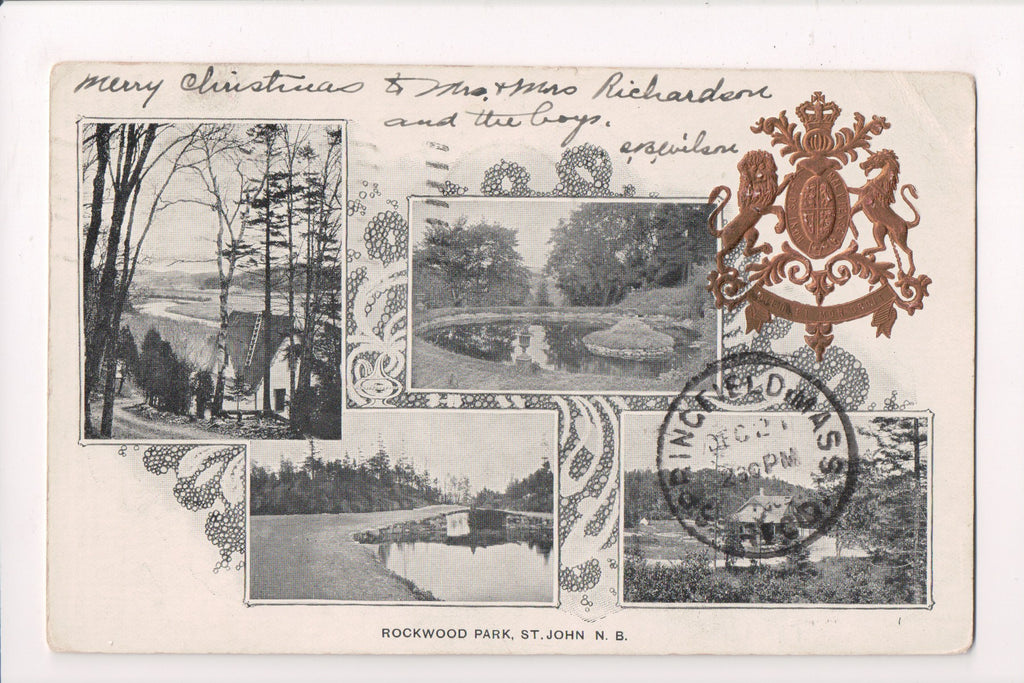 Canada - ST JOHN, NB - Rockwood Park, @1902 multi view postcard - w01942
