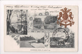 Canada - ST JOHN, NB - Rockwood Park, @1902 multi view postcard - w01942