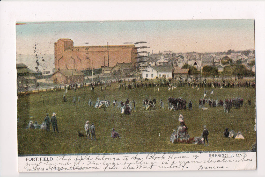 Canada - Prescott, ON - Fort Field, Grain Elevator on the left - w00114